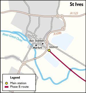 Stage 1B map - entering St Ives